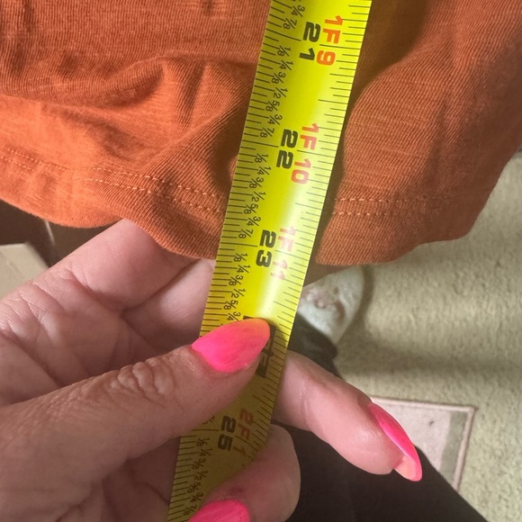 Peruvian Connection Women's NEW Long Sleeve Pima Cotton Shirt Size S Orange - Picture 9 of 9